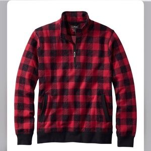 ⭐️ L.L. Bean Athletic Sweats, Quarter-Zip Pullover, Print Size XXL